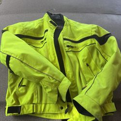 Olympia Hi-viz Mesh XL Corduroy Motorcycle Jacket With Liner