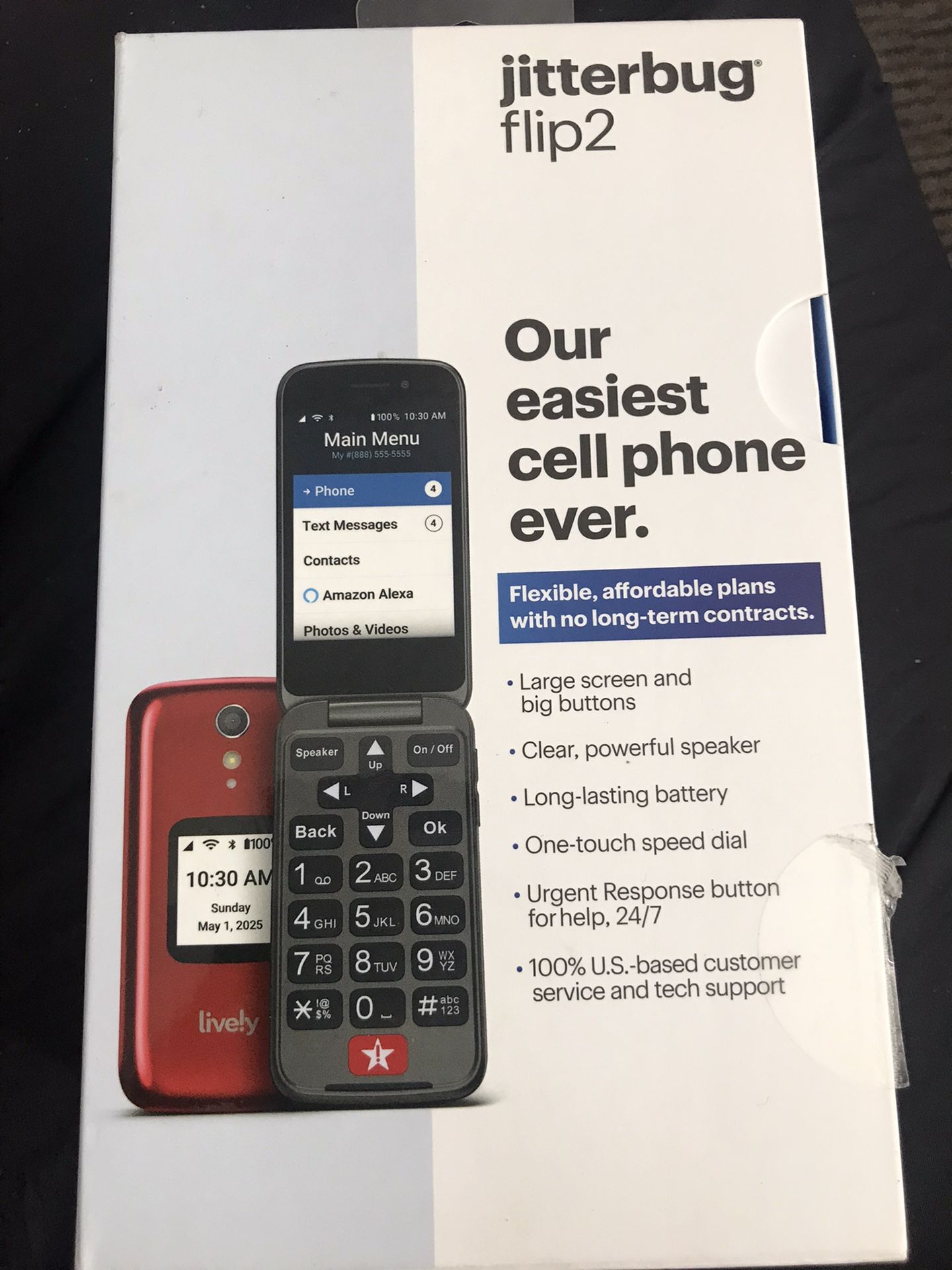 New In Box Jitterbug Flip2 Cellphone