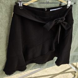 MINI SKIRT ♡ Black Tiered Faux Wrap Mini Skirt ☆ CUPCAKES & CASHMERE