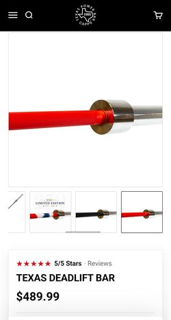 Texas Power Bar Deadlift Bar – Red Cerakote