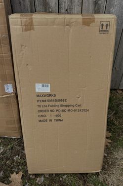 MAXWORKS 70 Lbs Folding Shopping Cart