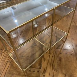 Modern Gold Console /Entry Table 