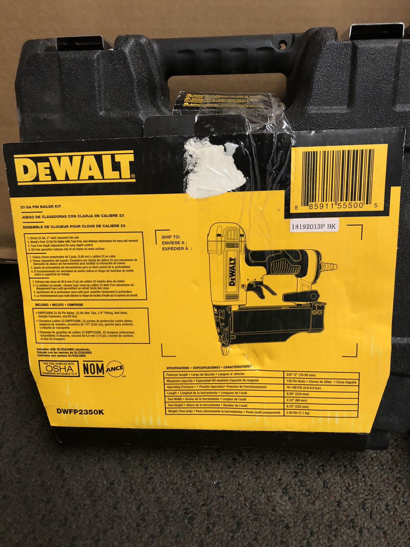 DEWALT PIN NAILER NEW 23ga for Sale in St. Louis, MO OfferUp