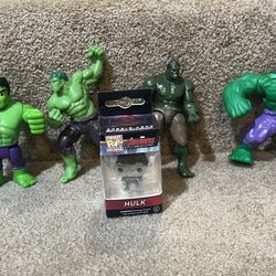 Marvel Incredible Hulk lot of 5 figure Funko Playskool Vintage