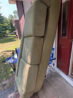 Sage green memory foam couch/ full size bed