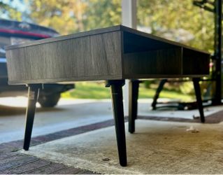 Modern gray wood coffee with storage