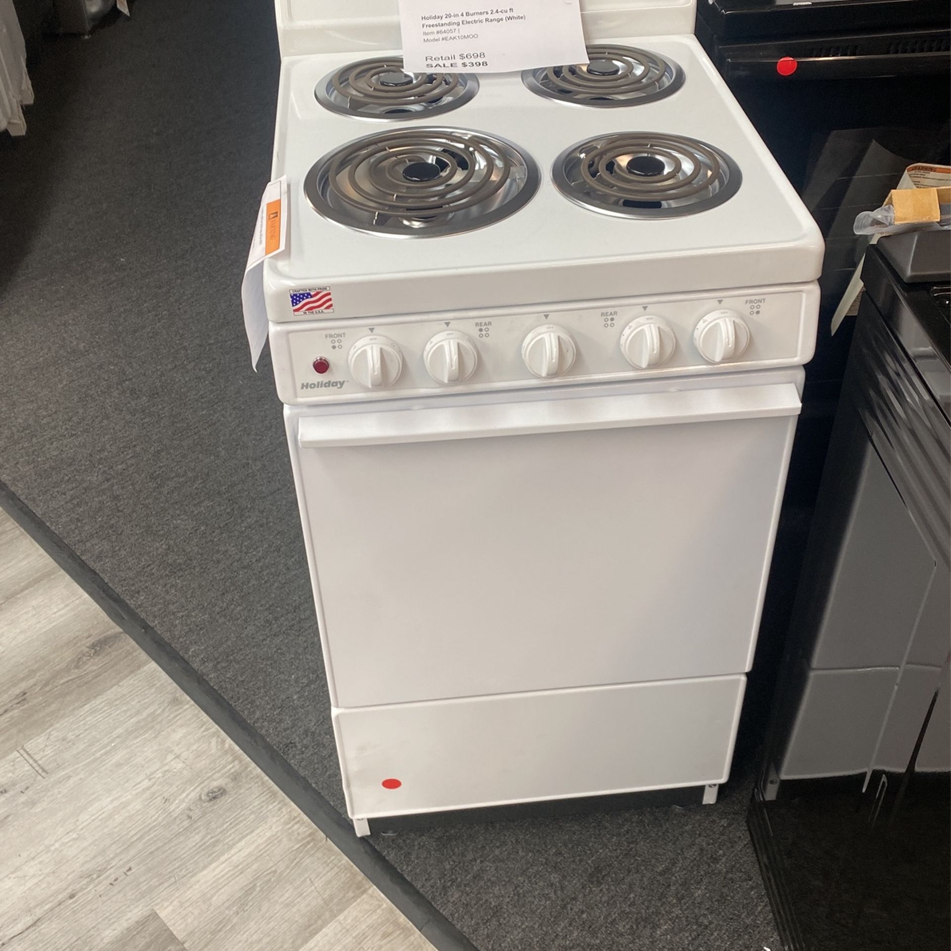 New Scratch & Dent 20 in 4 Burners Electric Range