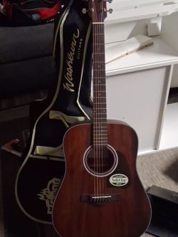 Ibanez Artwood Solid Top Acoustic Guitar and a Machine Mk3, focusrite,baby bottle mic, speaker .