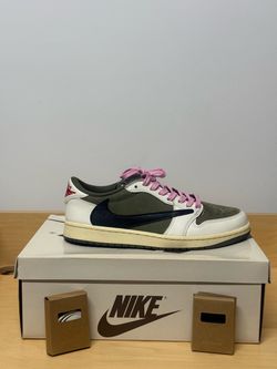 Travis Scott Jordan 1 Low Medium Olives Sz 10M