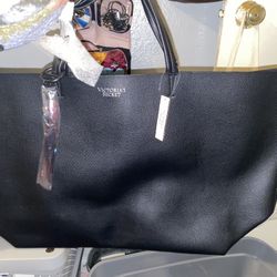 Victoria Secret Large Leather Bag & Small Makeup Bag