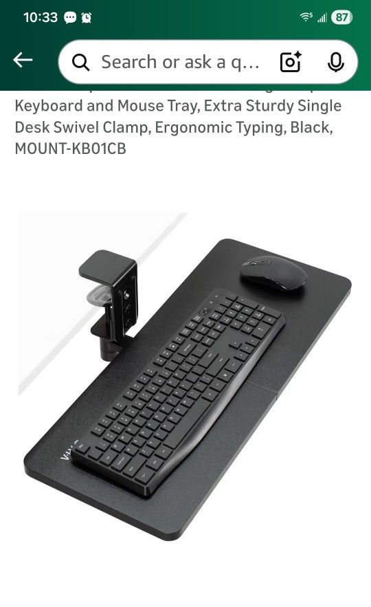 Rotating Computer Keyboard and Mouse Tray