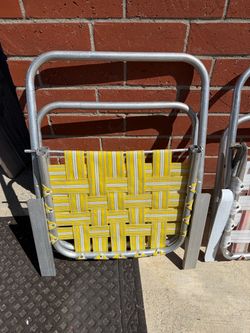 Vintage folding camping chairs