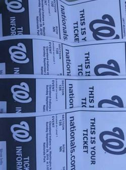 Washington Nationals ticket Cleveland vs Nationals 9-29-19