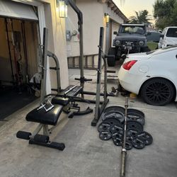 Nautilus bench press/squat rack with 7ft bar plus 315lbs of Olympic weights