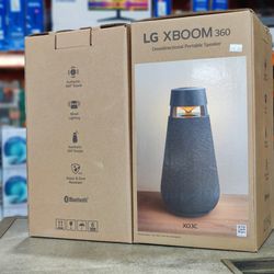 LG XBOOM 360 Bluetooth Speaker with Omnidirectional Sound, Black XO3C