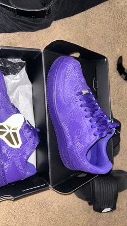 Nike Air Force 1 Purple Snakeskin Kobe Bryant mamba Low Sneakers