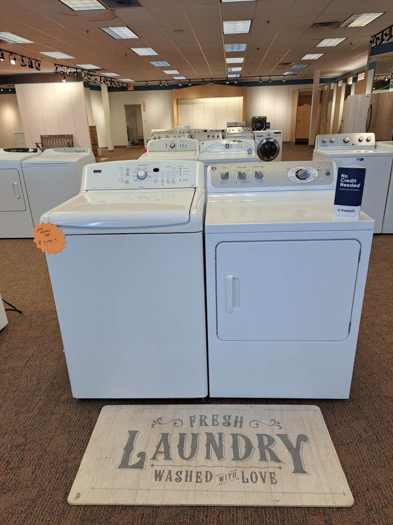 Kenmore Elite Heavy Duty Super Capacity Washer And Ge Heavy Duty Super Capacity Electric Dryer Set Nice And Clean Financing Available 