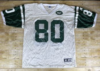 Vtg 1998 STARTER New York Jets NFL Wayne Chrebet #80 Sz 48 / L Football Jersey