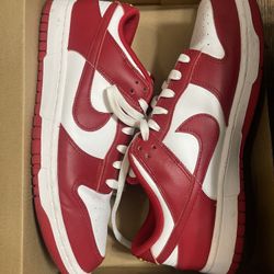 Nike Dunk Low Red and White Size 10.5