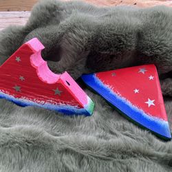 Watermelon wood slices