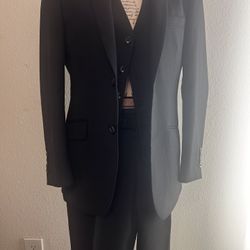 ANTONIO UOMO Men's 3 Piece Suit (Blazer: 36S Pants 30S)- W/ sz 9.5 Shoes