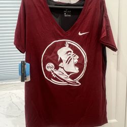 NWT Florida State Seminoles FSU Dri-Fit Tee by Nike Size Large
