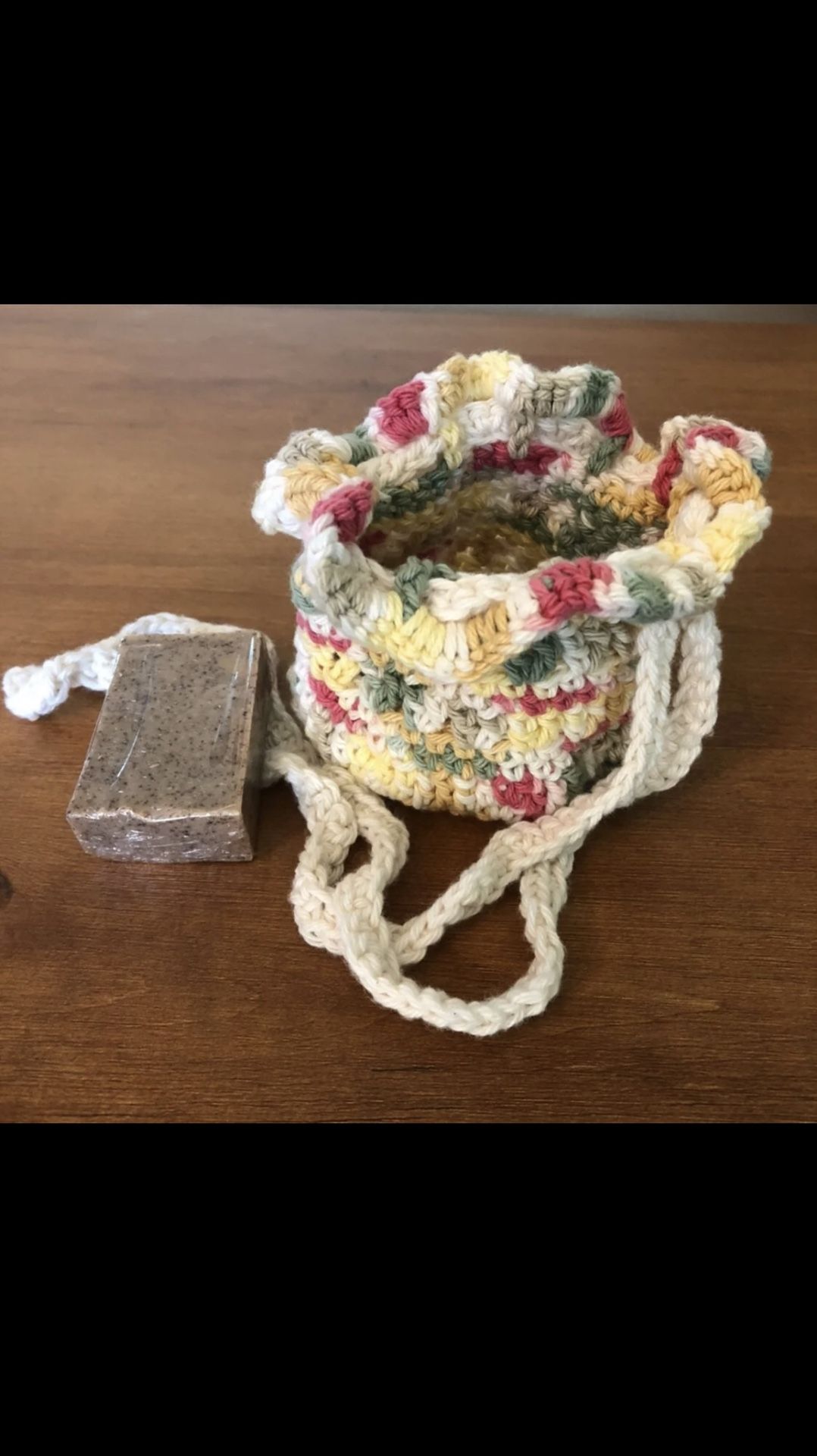 Handmade Vegan Soap w Crochet Soapsaver