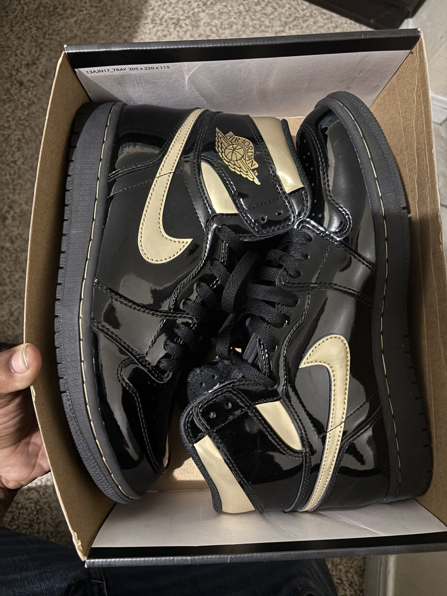 Black And Gold Retro 1s