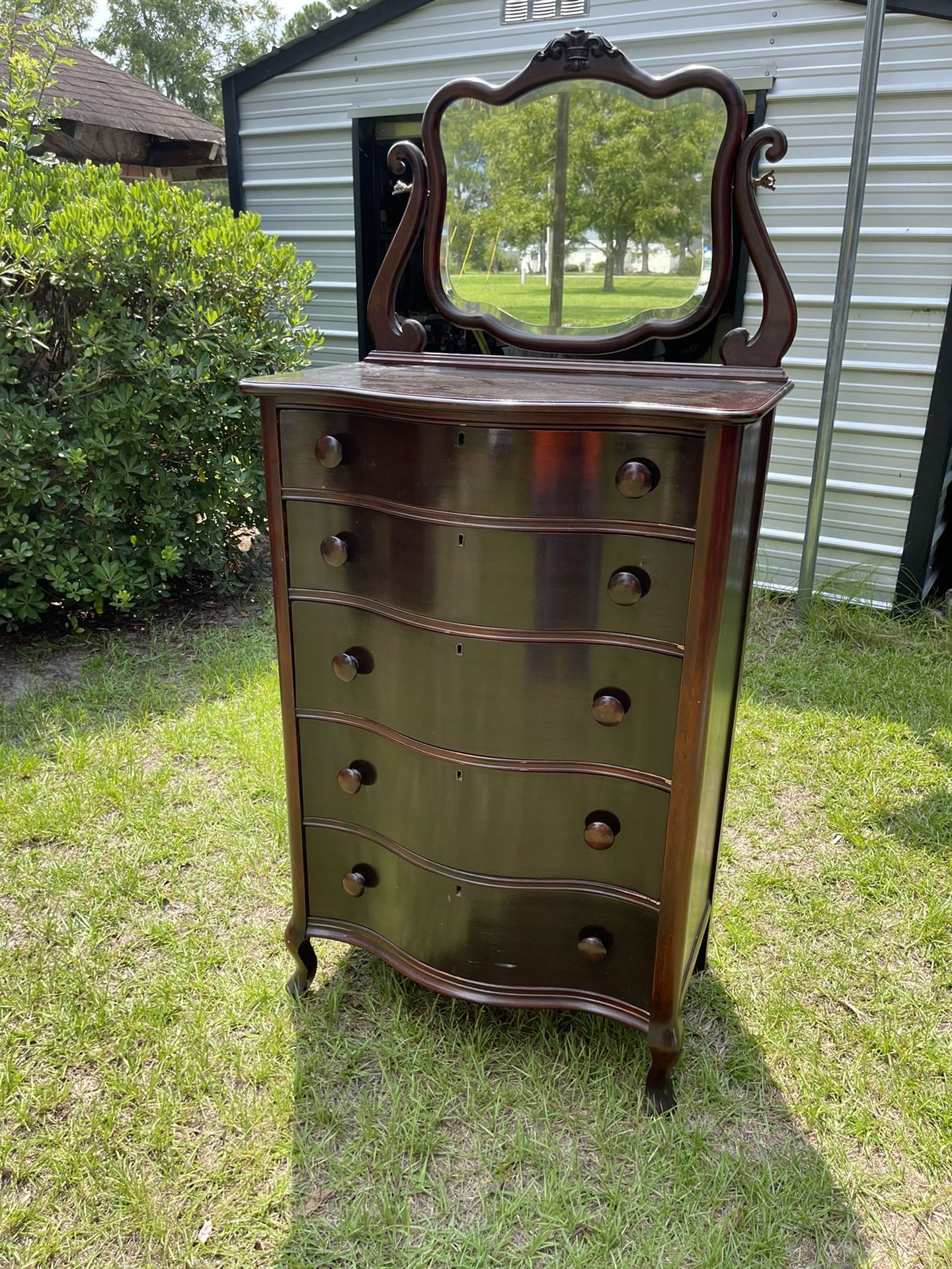 Antique Dresser With Mirror