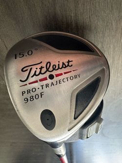 LH Titleist 980F 3 WOOD 15 FAIRWAY Wood STIFF GRAPHITE SHAFT