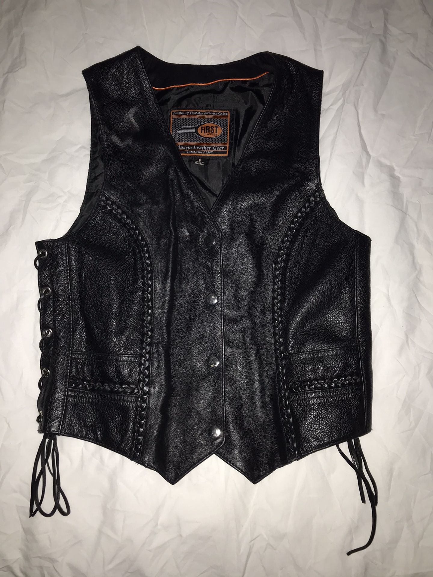 Women’s size small Harley Davidson leather vest