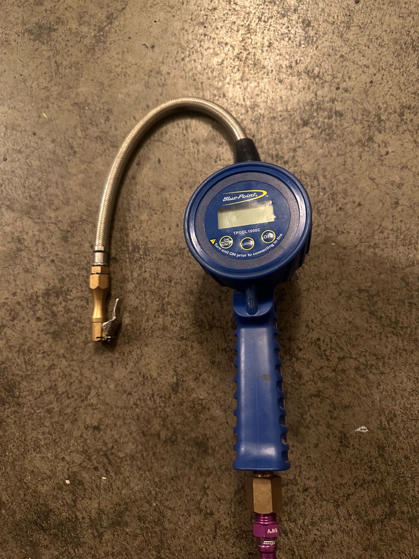 Snap on tire inflater