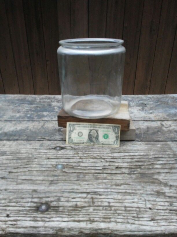 Old Glass Jar Very Heavy
