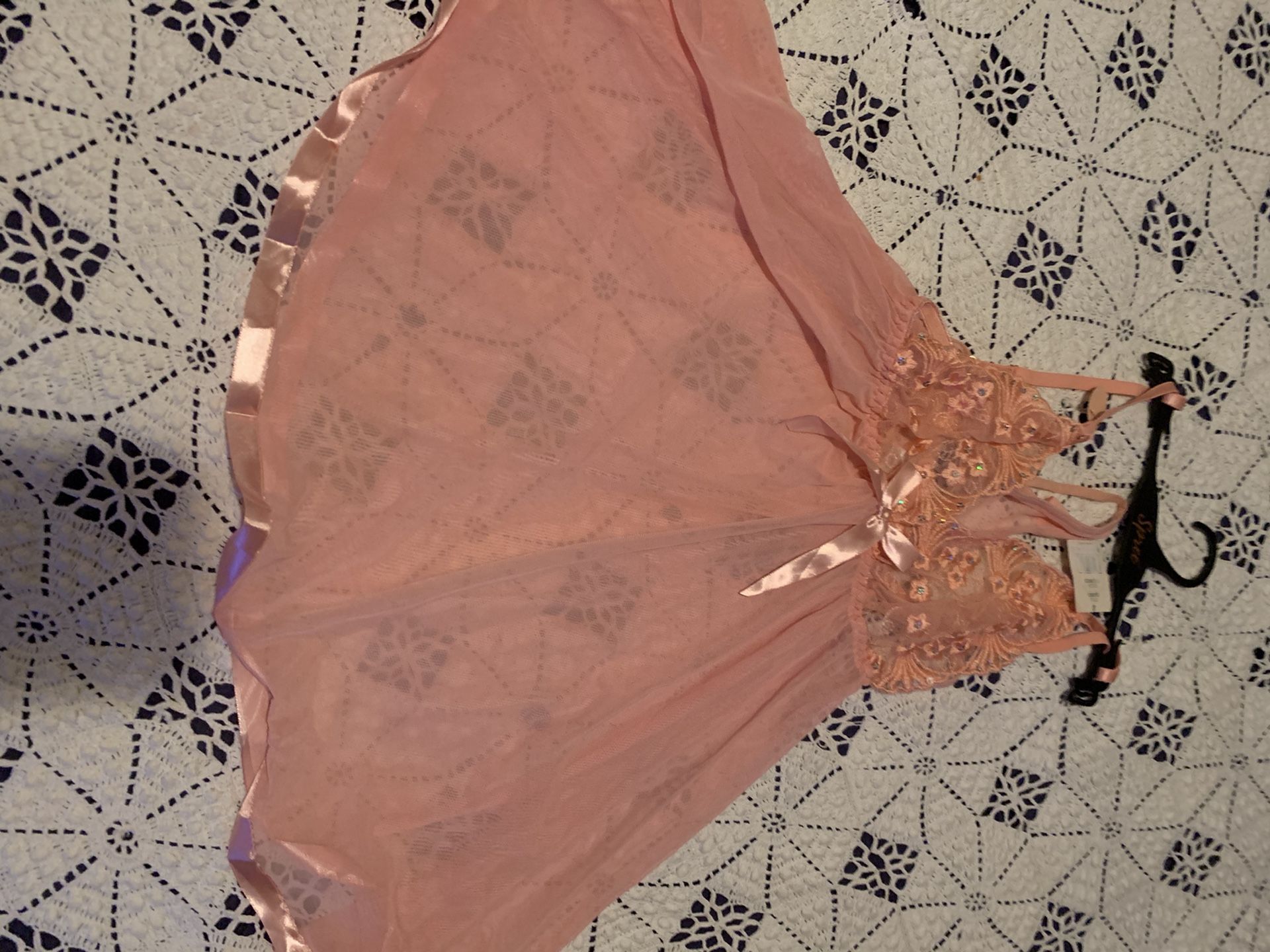 Very Sexy And Shiny Nighty Size L With A Thong Set