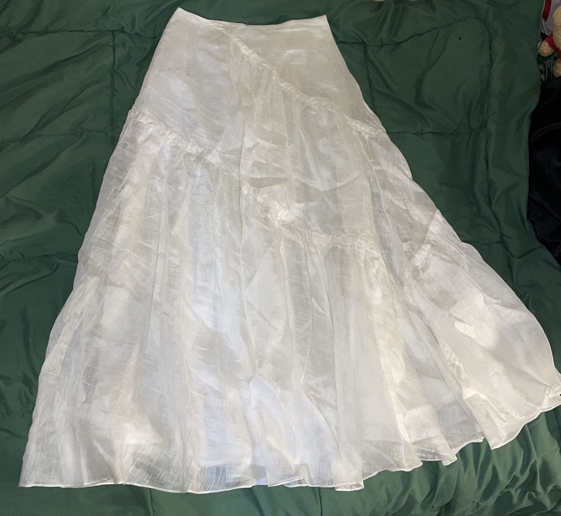 Sandro White A-Line Skirt