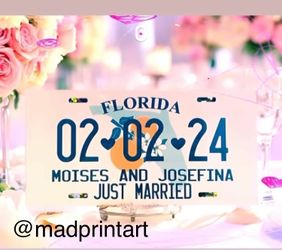 Personalized Wedding Car Tag