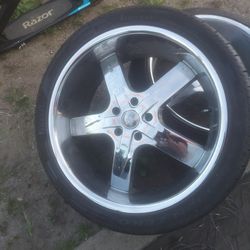 22" Chrome Rims + Pirelli Scorpion Zero Tires – Like New!