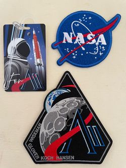 NASA Artemis II Crew Patches and Luggage Tag
