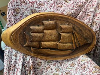 Antique ship carving