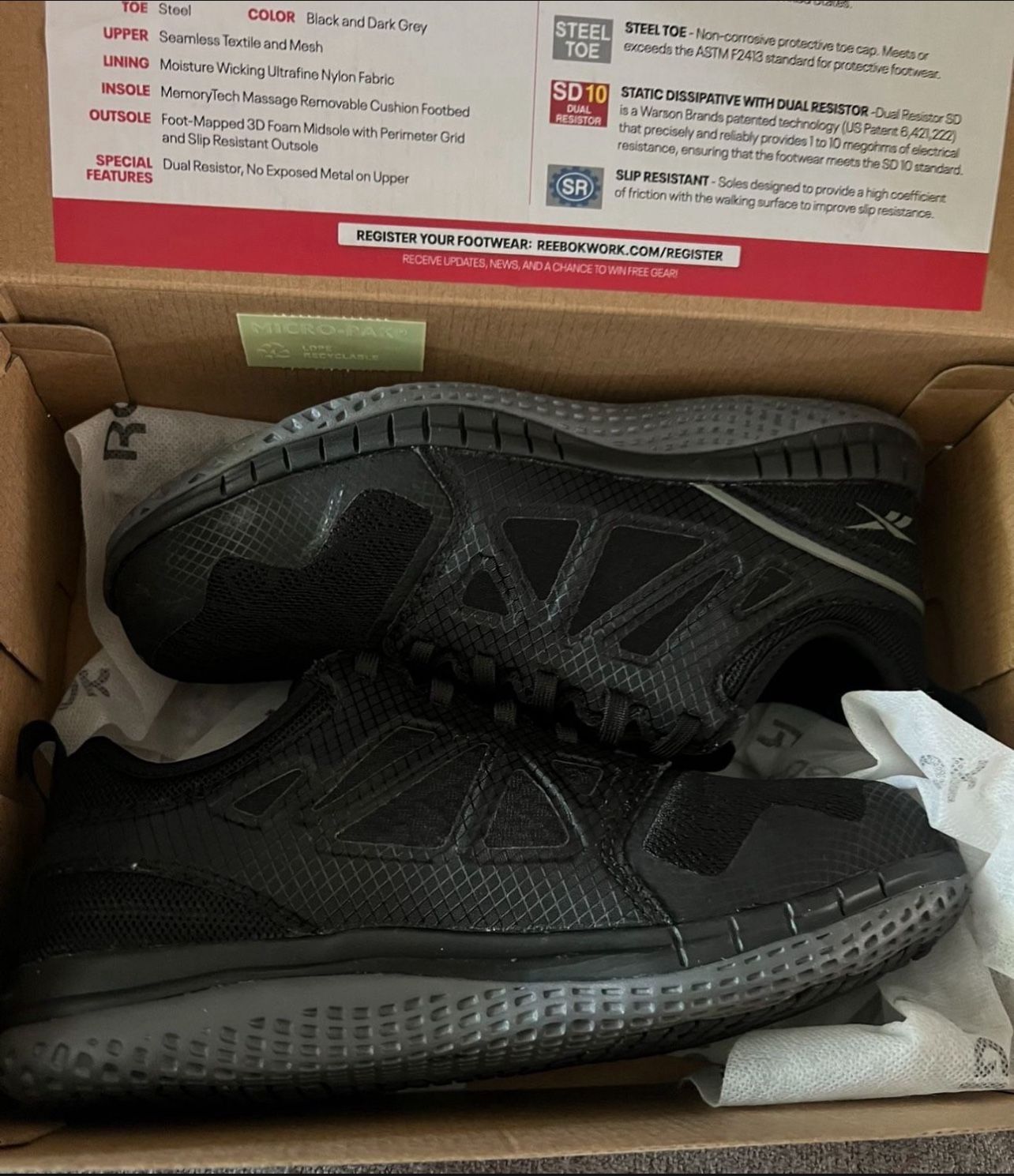 Reebok Work Athletic Oxford Work Shoes