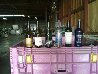 Glass bottles all shapes and sizes.