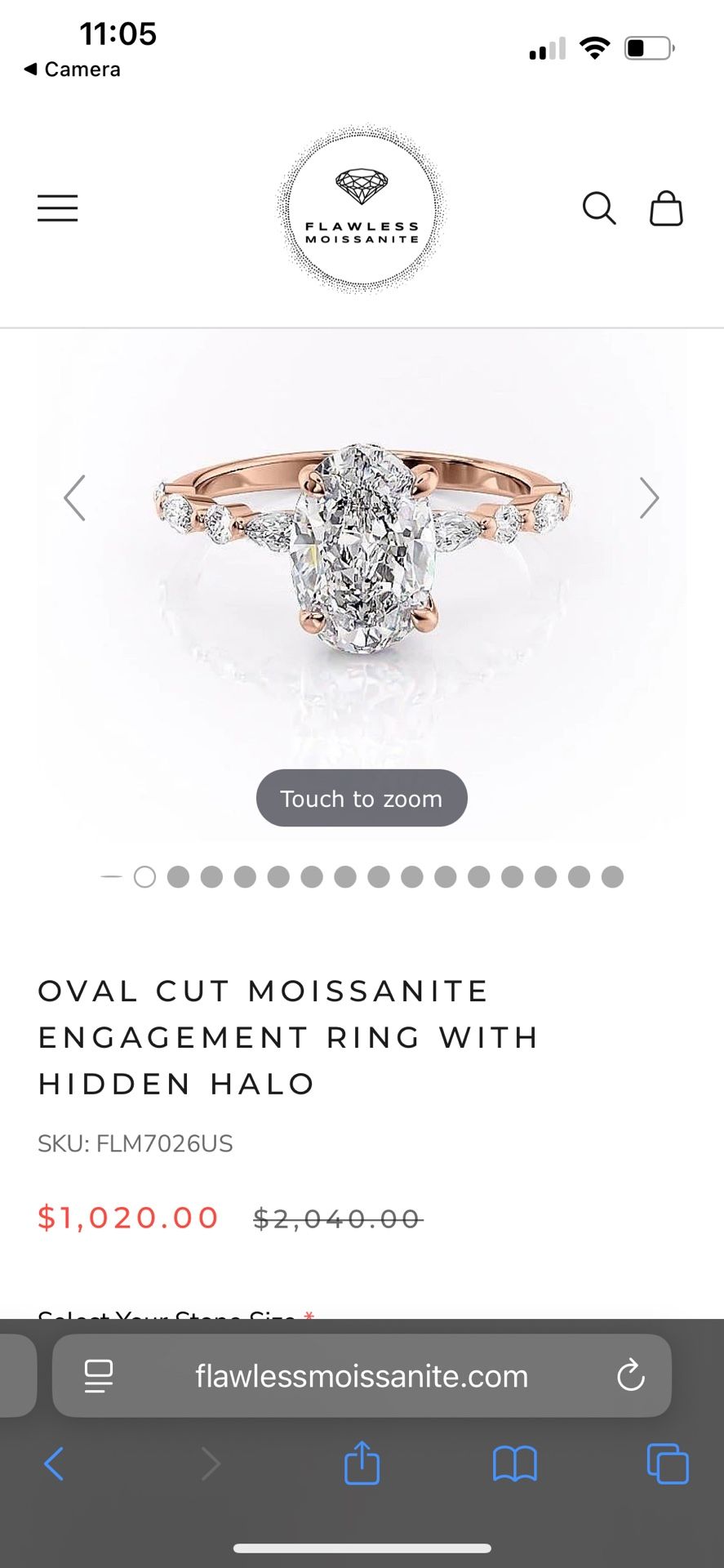 1 CT Oval Engagement Ring