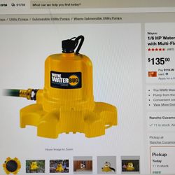 Wayne 1/6 Hp Submersible Utility Pump