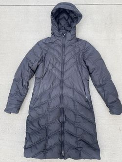 Patagonia Womens Downtown Loft Parka Hooded Down Puffer Sz Small Black Long