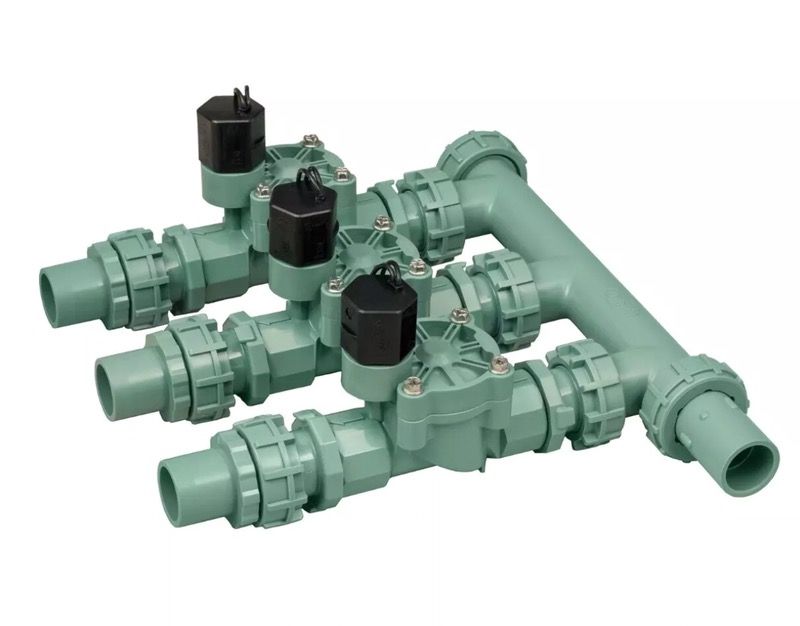Orbit 3 Valve Preassembled Sprinkler Valve Irrigation Manifold with Easy Wire