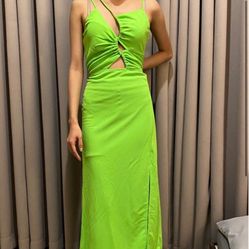 Plus Size Dress H&M Neon Green 2x