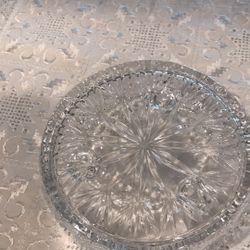 Princess House Lead Crystal 3 Lite Flowers And Candle Holder