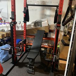 Ethos Squat Rack Cage Weight Lifting Fitness Gym Equipment 