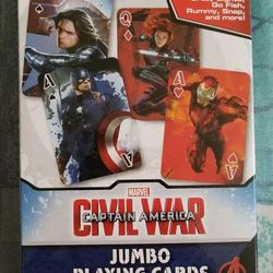 MARVEL AVENGERS Captain America Civil War Jumbo Playing Cards New 