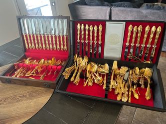 Gold flatware silverware